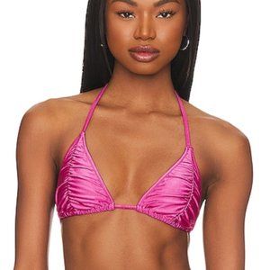 PQ Ruched Triangle Bikini Top